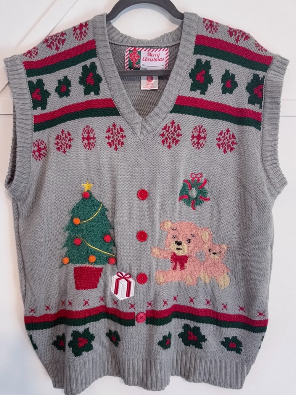UGLY Christmas sweater vest -unisex size XL